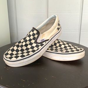 Checkered Vans - Size 7.5